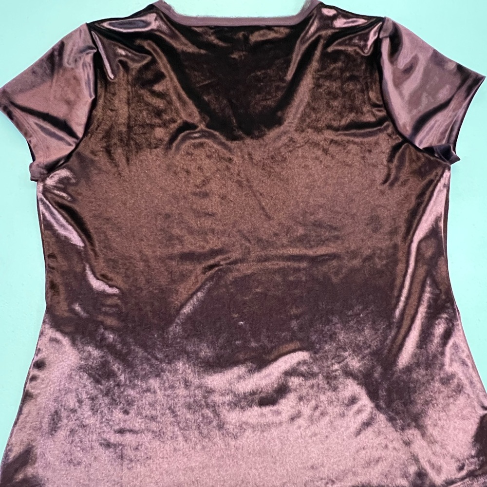 Sleek Velveteen Women’s Top in Cabernet